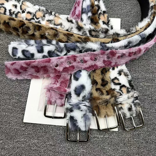 Stylish Pink Leopard Belt