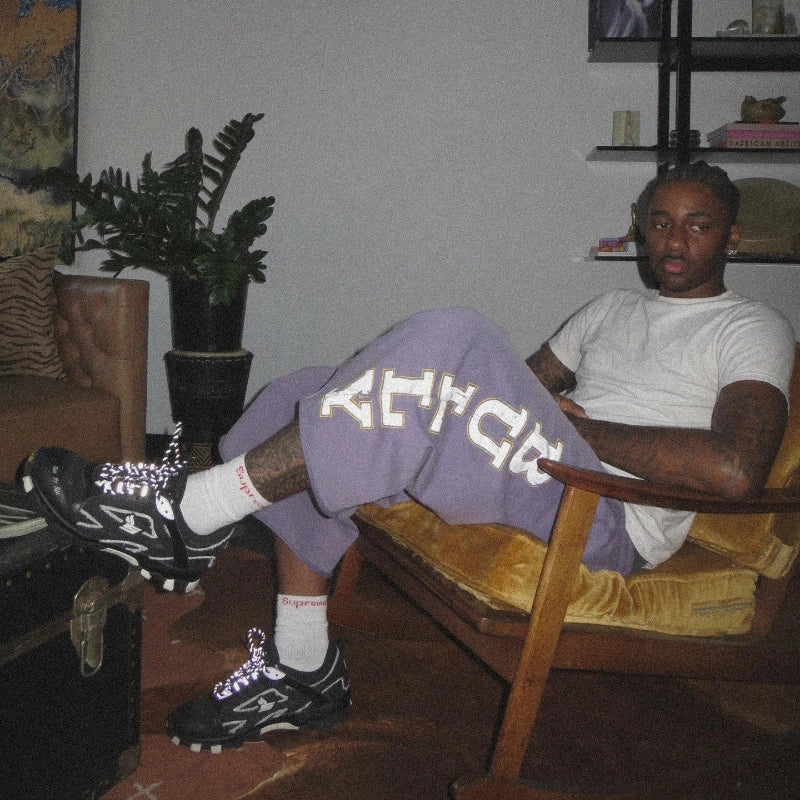 Imperfect Retro Purple Sweatpants