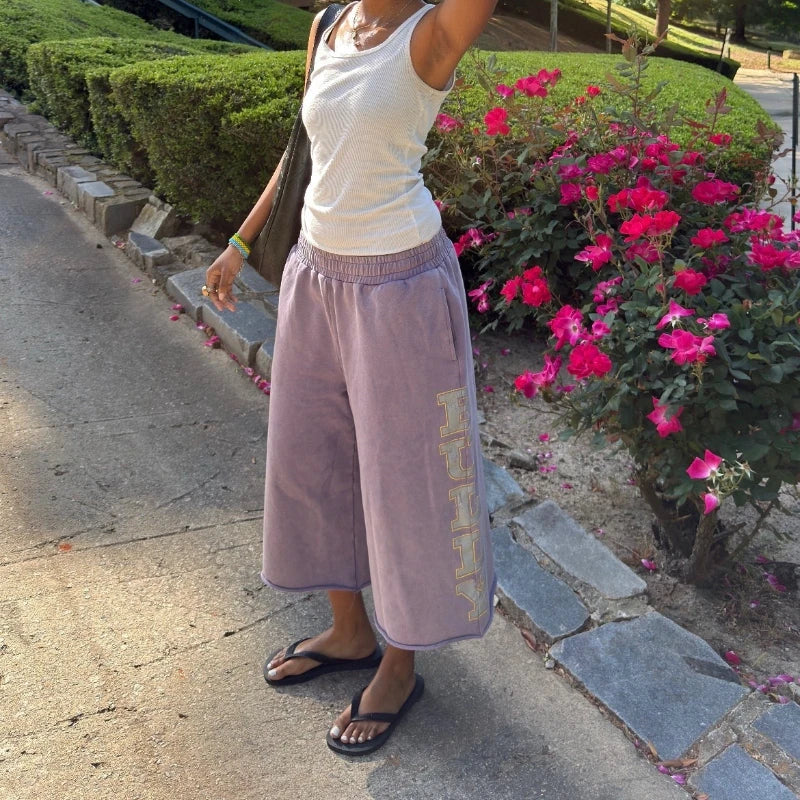 Imperfect Retro Purple Sweatpants
