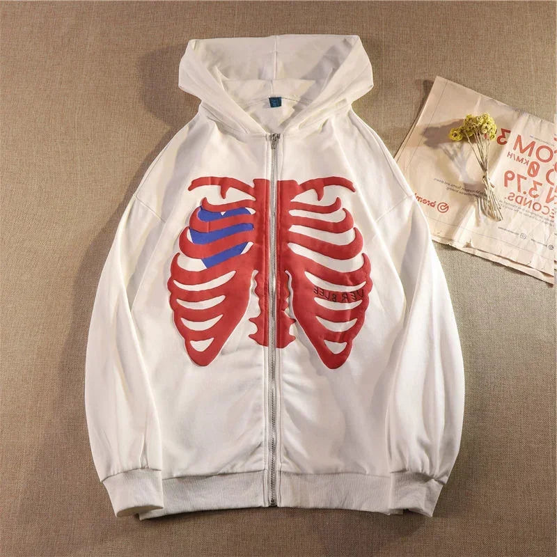 Chic Retro Skeleton Hoodie