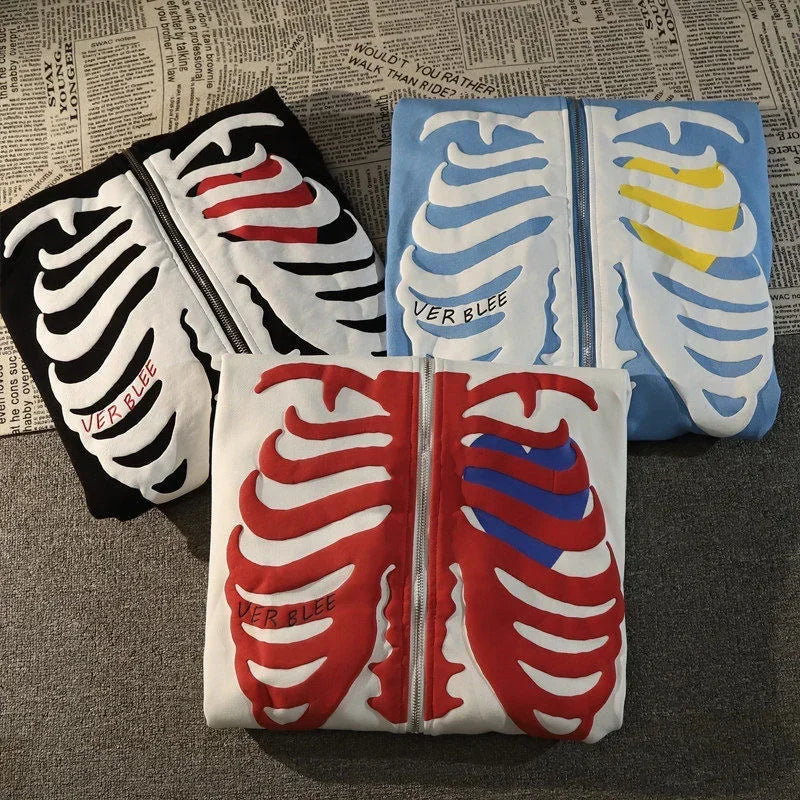 Chic Retro Skeleton Hoodie