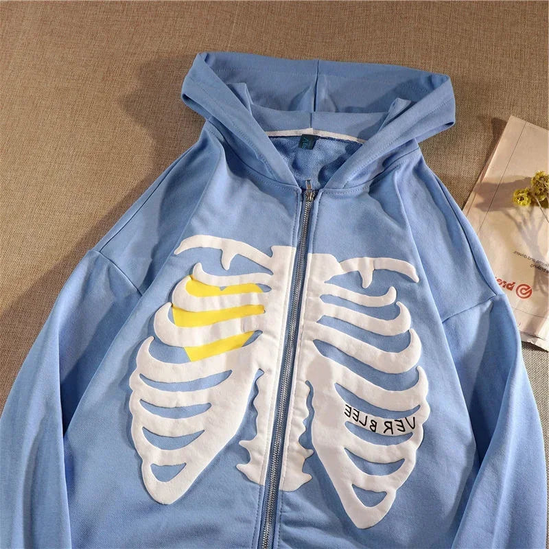 Chic Retro Skeleton Hoodie