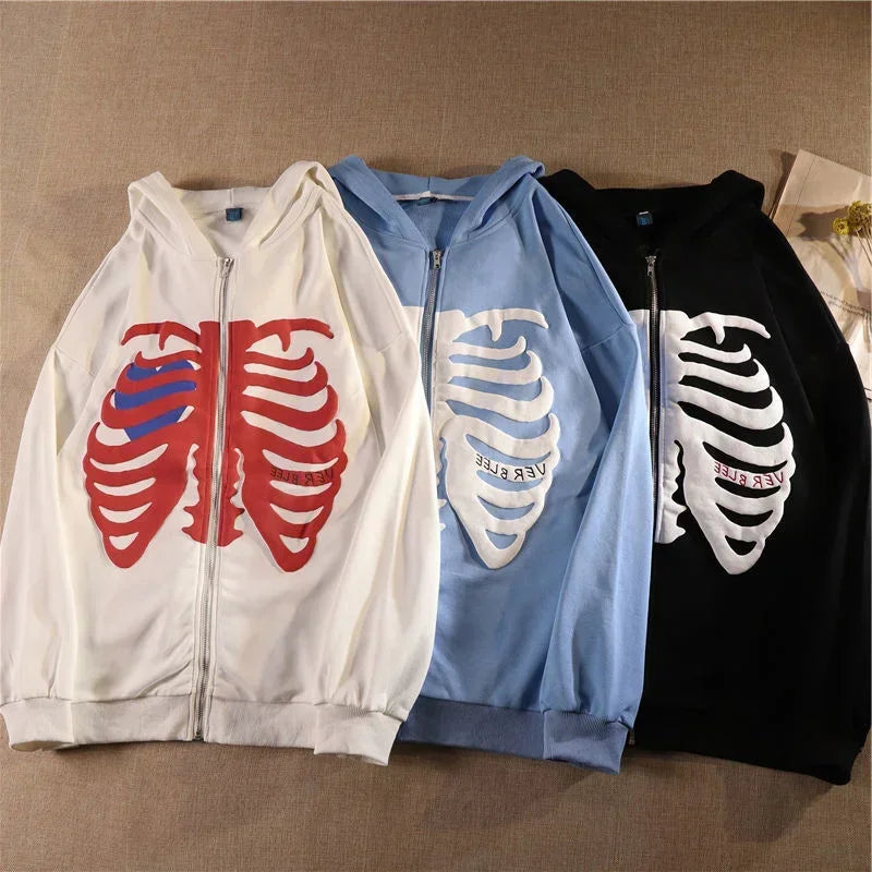 Chic Retro Skeleton Hoodie